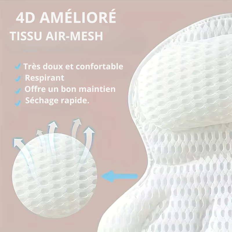 Coussin de bain de luxe avec maille aérée 3D – Image 4
