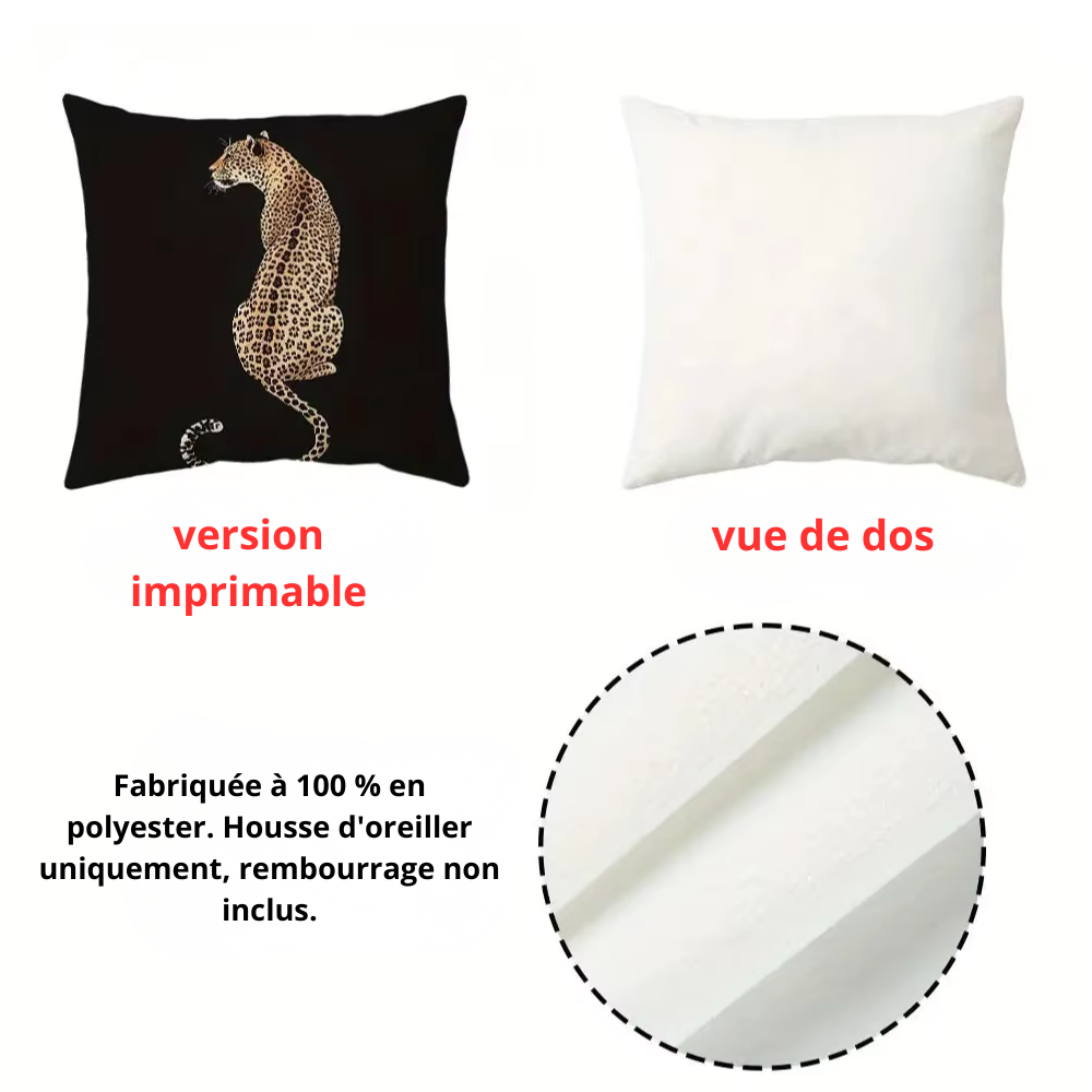 exotisme faune sur coussin