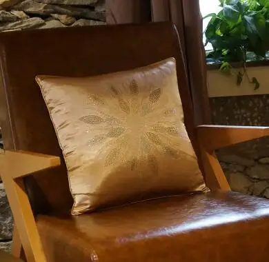 élégant coussin à strass velours