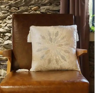 coussin luxe en velours noir