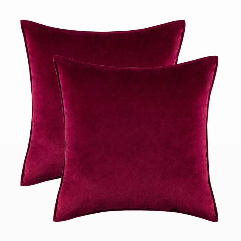 housses de coussin en velours pour lit