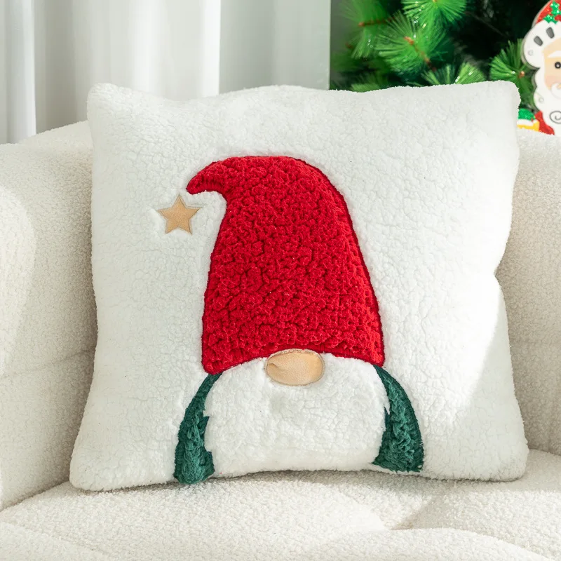 Déco Noël coussin brodé
