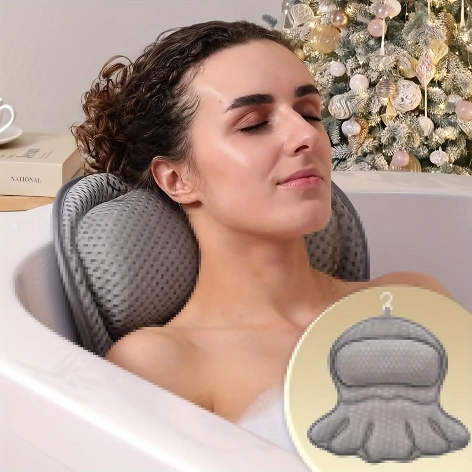 Coussin de bain de luxe avec maille aérée 3D