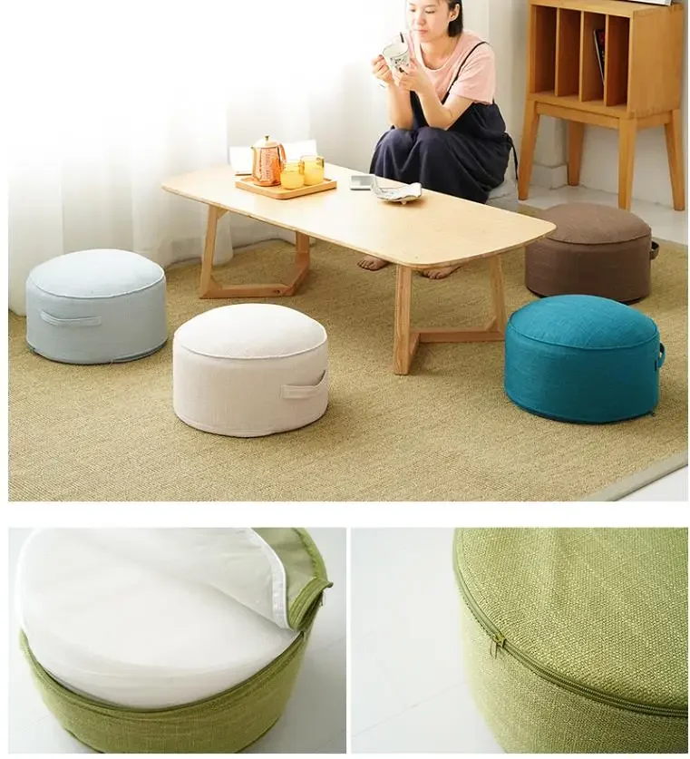 Coussin de méditation en lin – Image 14