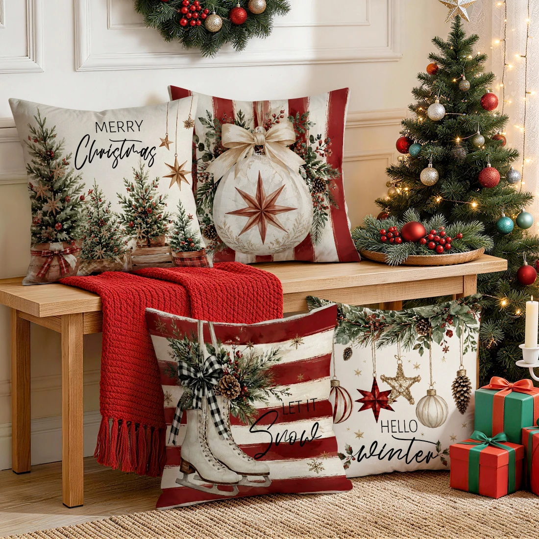 Housses de coussin thème de Noël