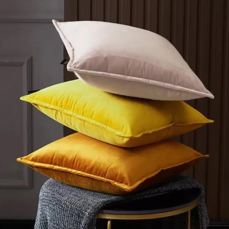 housses de coussin en velours épais