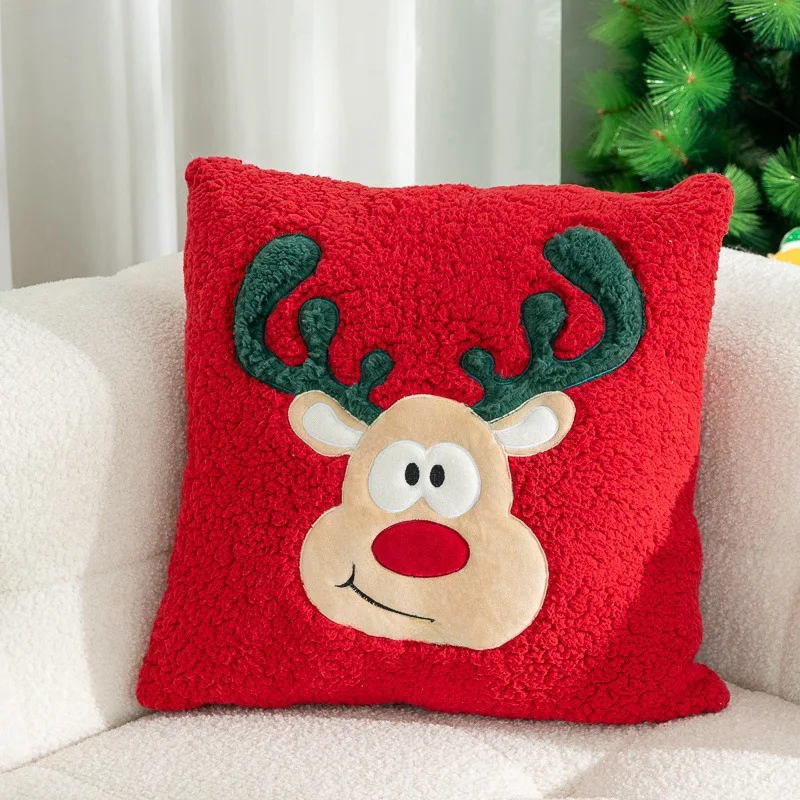 Coussin de Noël brodé élégant