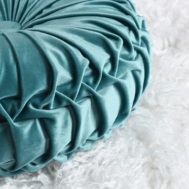 coussin comfort en velours plissé