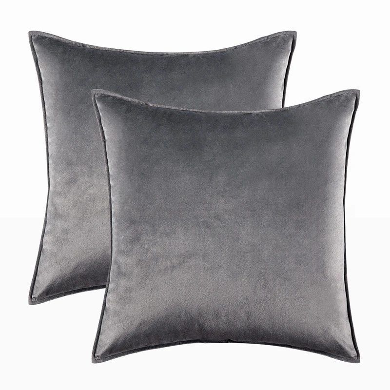 housses de coussin en velours naturel