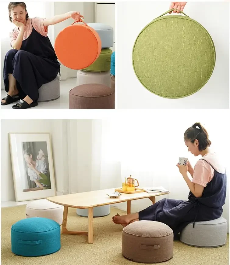 Coussin de méditation en lin – Image 4