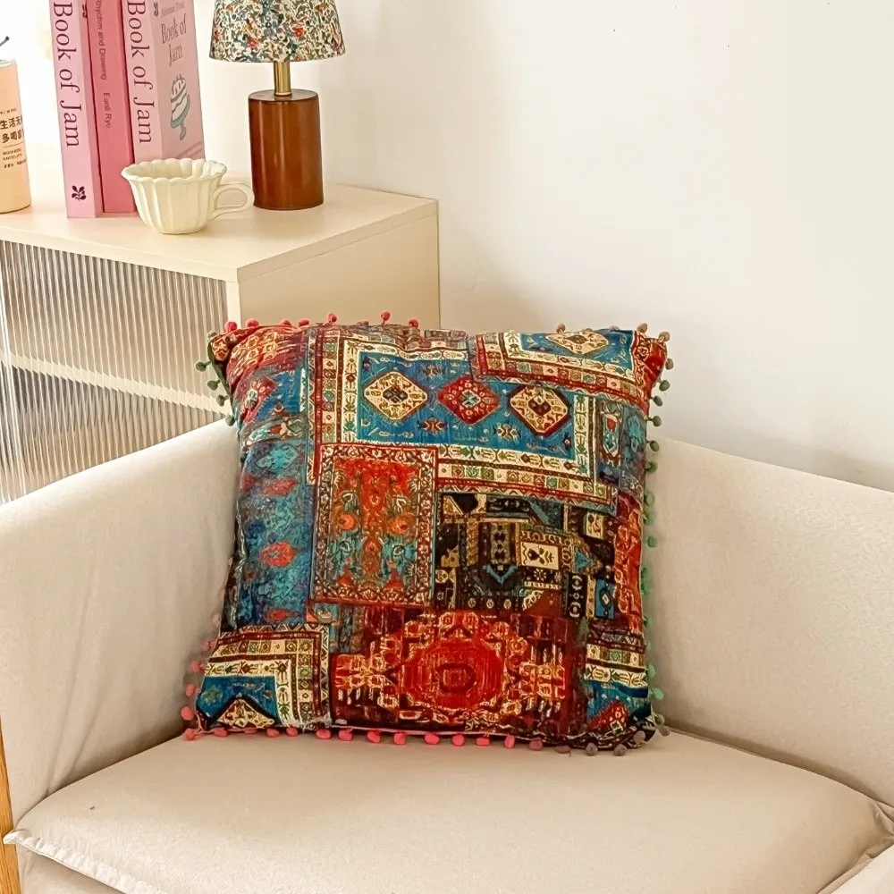 coussin bohème coloré