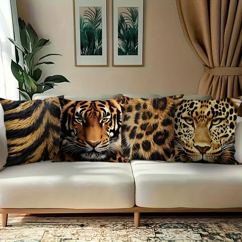 motif faune sauvage coussin