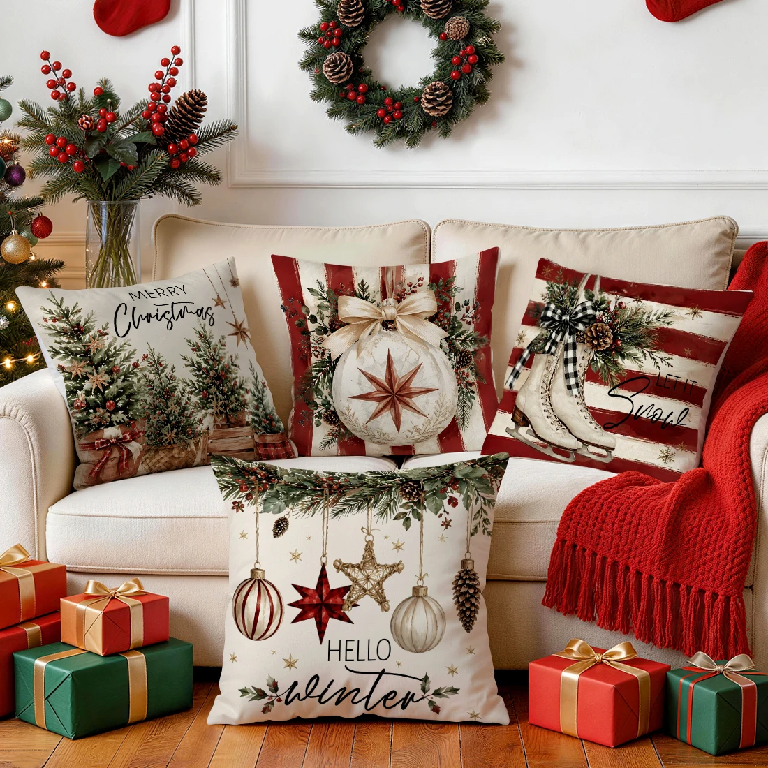 Housses de coussin thème de Noël – Image 3