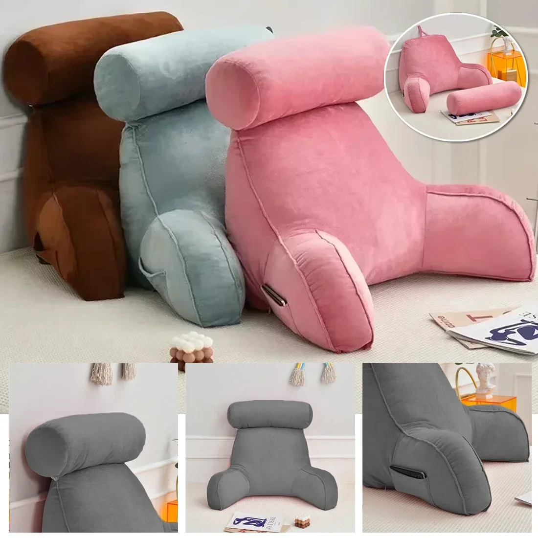 Coussin de dossier pour lire au lit – Image 3