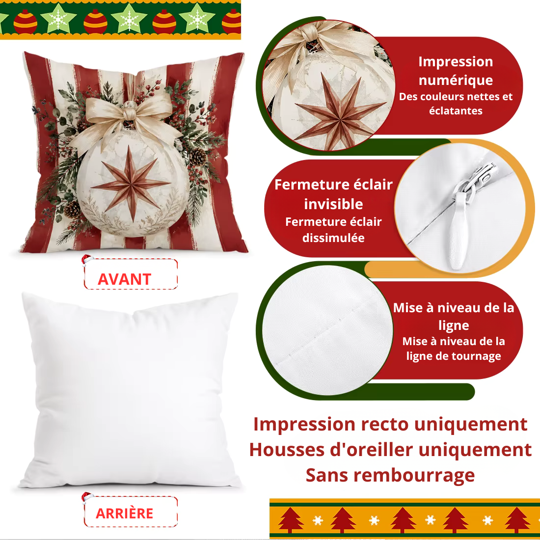 Housses de coussin thème de Noël – Image 10