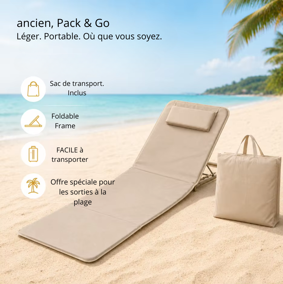 transat avec coussin amovible